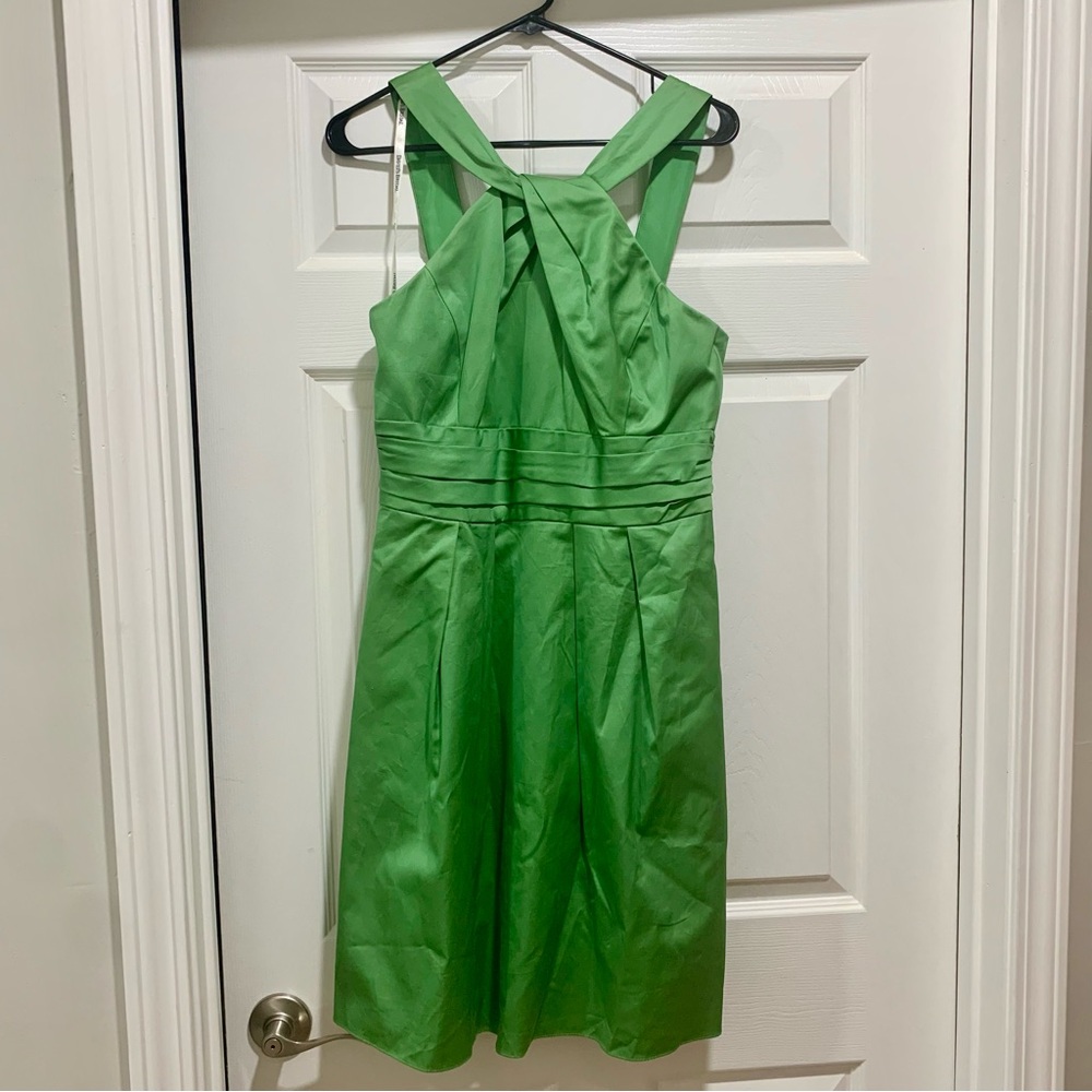 Green David’s Bridal bridesmaid dress